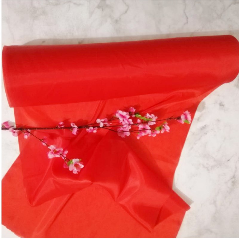 红绸子布大红绸布红布整卷花球布料婚庆乔迁开业喜事舞台传统装饰