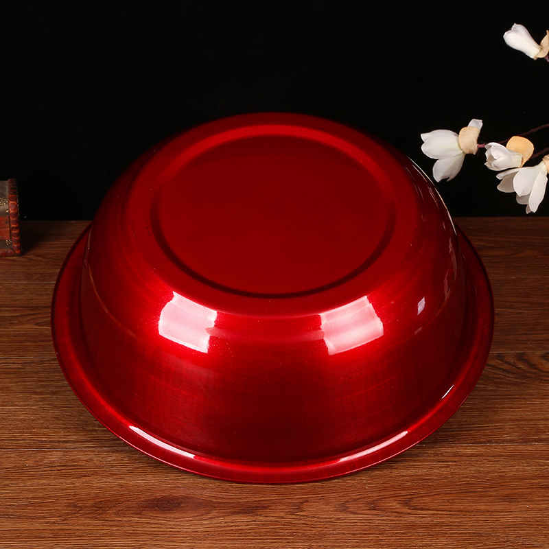 结婚用品喜盆女方陪嫁结婚脸盆娘家新娘嫁妆洗脸红盆套装盆子一对