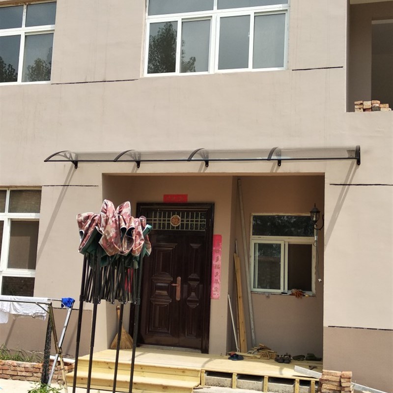 铝合金户外无声雨篷支架遮阳遮雨棚耐力板窗户露阳台空调雨搭