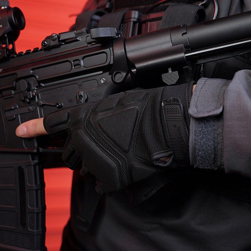 战术手套夏季户外半指露食指骑行摩托车机车射击训练健身防滑透气