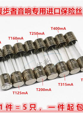 漫步者音响专用进口玻璃保险丝管5*20mm T125mA T250MAL250V  5只