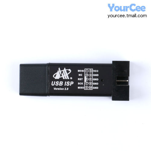 51AVR单片机下载线USBasp USBisp下载器/免驱动 支持WIN7 USB-ASP