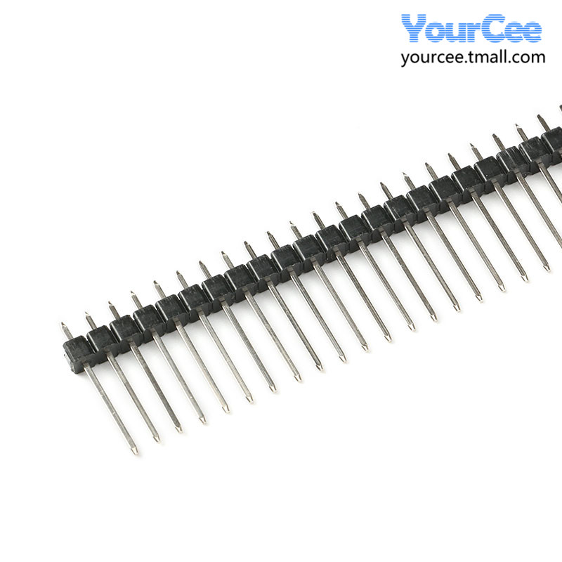 间距2.54MM单/双排针 单/双母座1*40 2*40P反弯针铜针长排针镀金