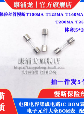 5*20mm 保险丝T125mA160mA200mA400MA T250mAL250V音响功放保险管