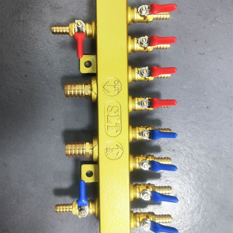 台湾SLT注塑机分流器H204-B模具冷却水排4进4出加厚球阀3分水管