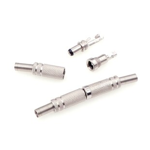 大电流金属公母头焊线式 DC电源插座 2.5mm 2.1 24V DC099带线5.5