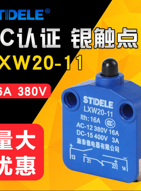 施泰德 微动开关LXW20-11限位开关 行程开关 磁吹推压塞柱型