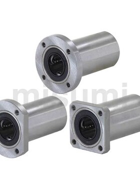 LHFCDM带切边法兰直线轴承LHFCD10 12 16 20 25中型长度螺纹一体