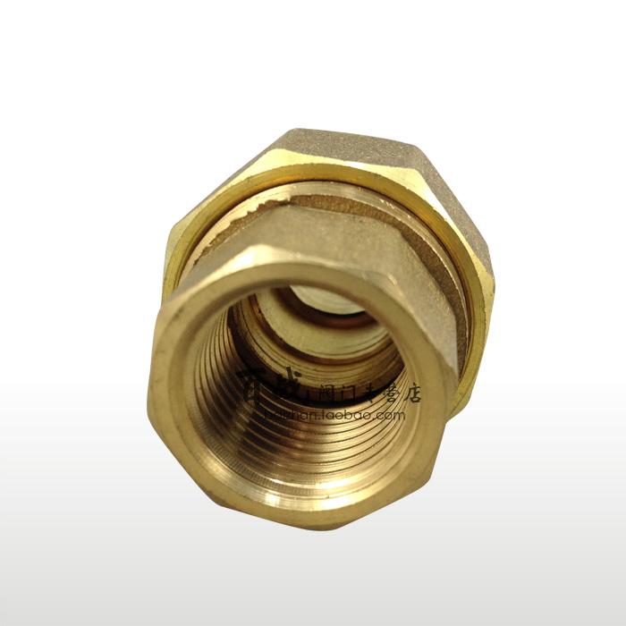 百战阀门黄铜内外丝活接油任直接自来水管接头铜配件4分6分1寸