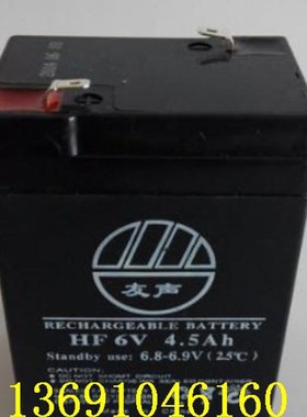 YOUSHENG蓄电池 HF6V4.5AH 6V4.5AH玩具车童车电子称台秤用电瓶