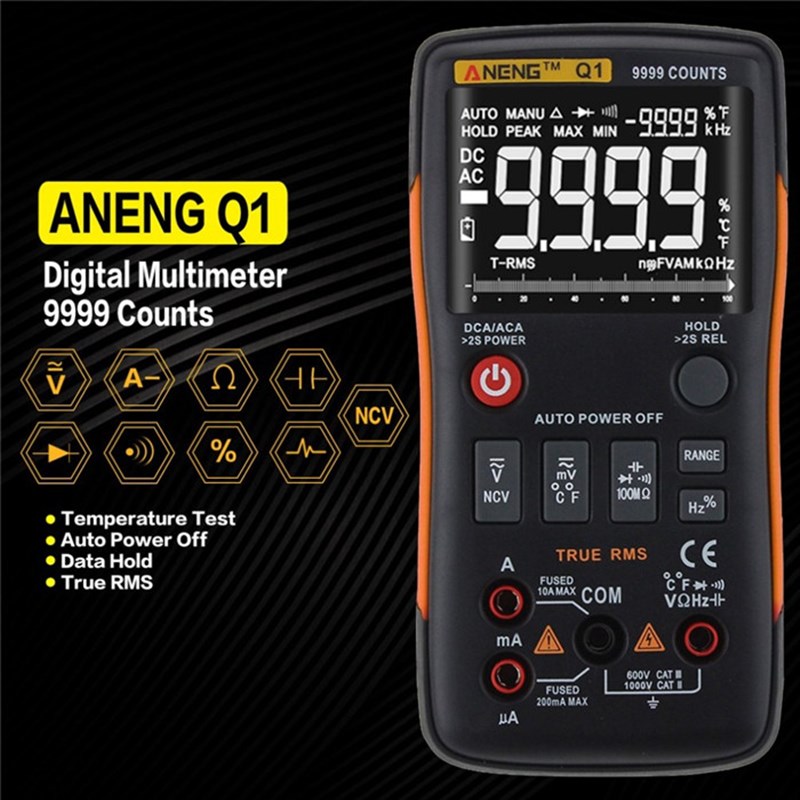 ANENG高精度数字万用表电工维修万用电表防烧带自动关机Q1包邮