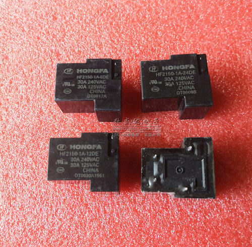 宏发继电器HF2150-1A-12DE 4脚一组常开30A T90!
