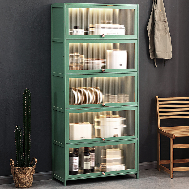 厨房置物架收纳柜子储物柜多层落地锅具碟盘调料用品碗柜家用橱柜