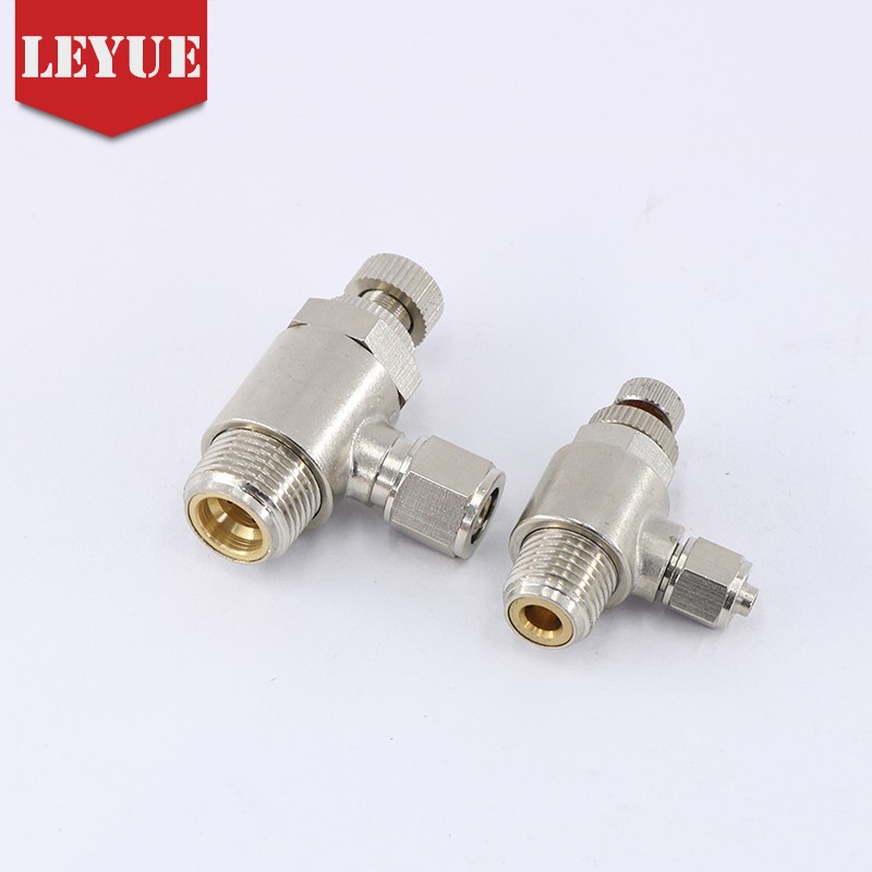 全铜金属快拧接头节流SL调节阀调速阀SL6-01/8-02/10-03/12-04/M5