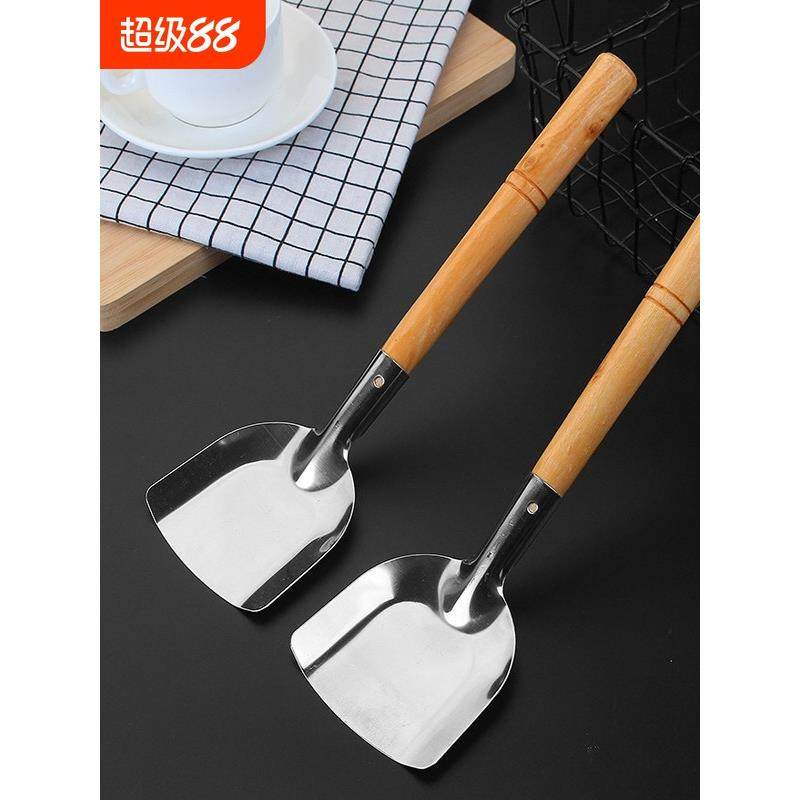 老式炒菜铲子不锈钢锅铲家用加厚炒勺厨师厨房厨具防烫锅铲农村柴,厨房/烹饪用具,锅铲,淘宝优惠券,粉丝福利购,淘宝优惠卷