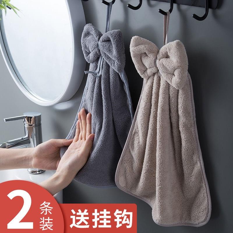【品牌正品】送挂钩加厚擦手巾厨房可挂式吸水毛巾可爱儿童卫生间