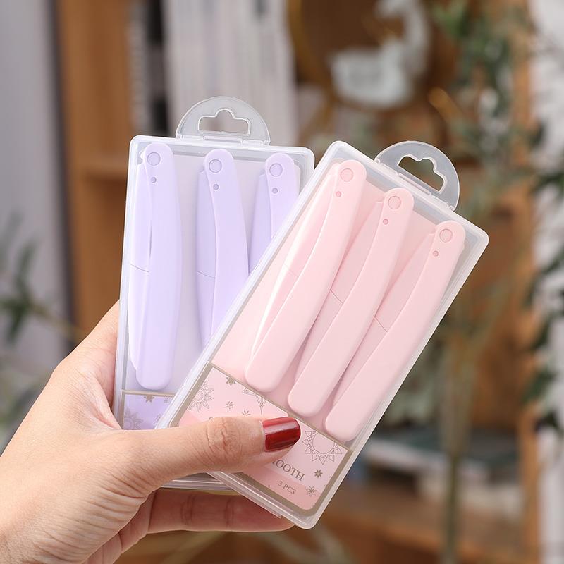 【品牌正品】折叠修眉刀安全刮眉刀剃毛刀初学者修眉器3把装防刮