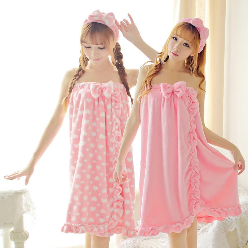 正品美容院专用浴巾可穿成人女性感网红浴裙裹胸比纯棉柔软吸水加