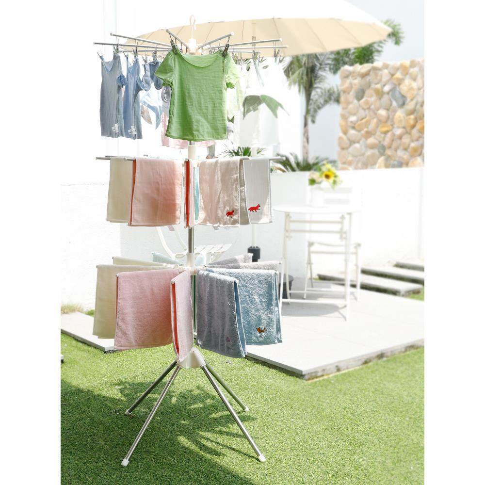 多功能婴儿衣物晾衣架，立式可折叠室内新生儿尿布毛巾架，不锈钢,收纳整理,置地/升降晾晒衣架,淘宝优惠券,粉丝福利购,淘宝优惠卷
