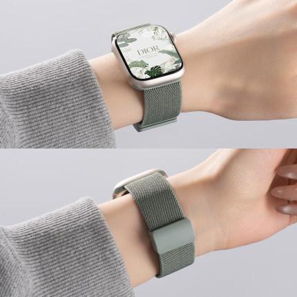 美派新款适用苹果s10手表表带s7智能高级applewatchs9时尚网红女款s8男夏季运动腕带iwatchs10透气清爽表带