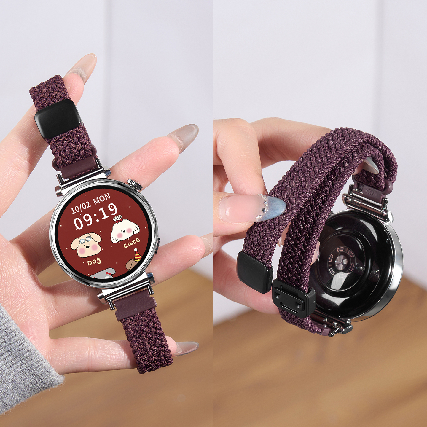 美派适用华为手表小蛮腰编织表带