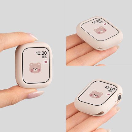 适用applewatch10保护壳苹果S10手表iwatchs11保护套S9硅胶S8表壳7代表带SE3表套iSeries6女5软壳watchse边框
