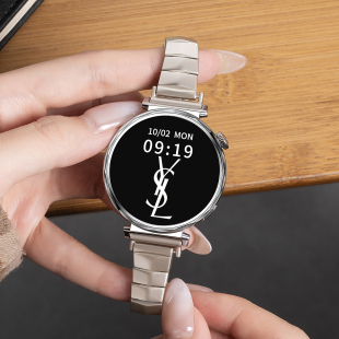 适用华为GT6表带手表watchgt5女表智能gt3新款watch5表链金属pro女款gt4高级gt2女士41磁吸gt不锈钢高端秋冬