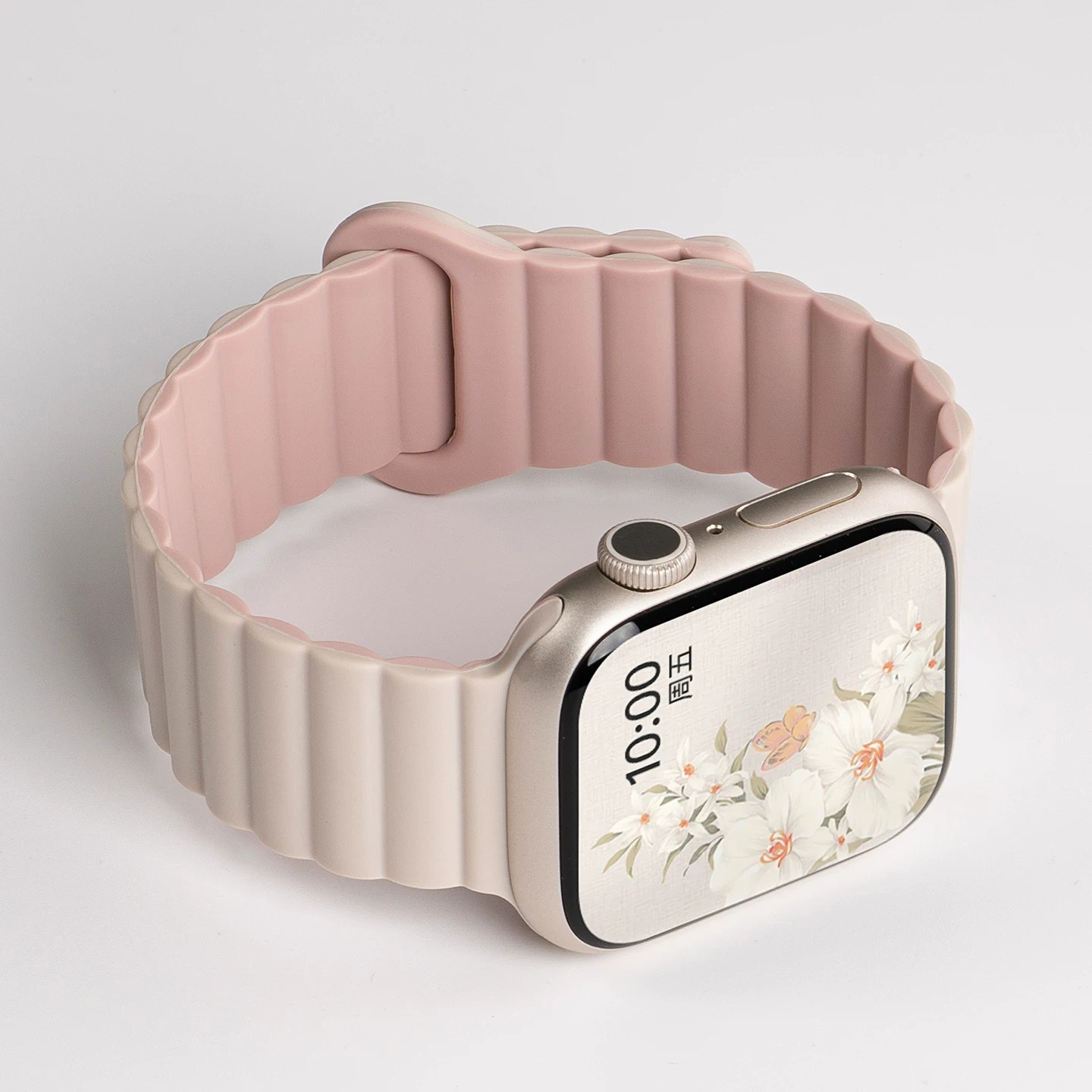 适用苹果S12手表表带新款applewatchs11磁吸硅胶iwatchS10手表带S9智能8女款腕带Ultra4运动男高级SE3秋季