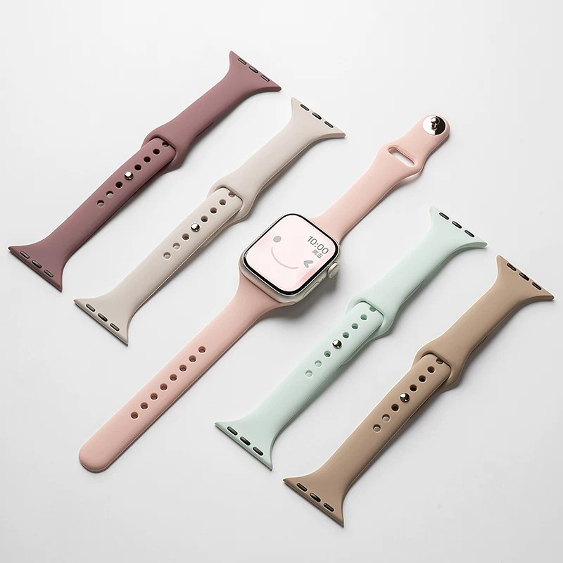 美派适用苹果S12手表新款iwatchs11小蛮腰手表带applewatch10硅胶S9腕带S8女款运动SE3秋季高级Ultra4表带12