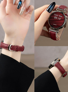 新年红适用华为gt6表带手表watchgt5女手表带watch5女款表链腕带gt4女士gt3智能pro高级感gt2秋冬gt真皮41红