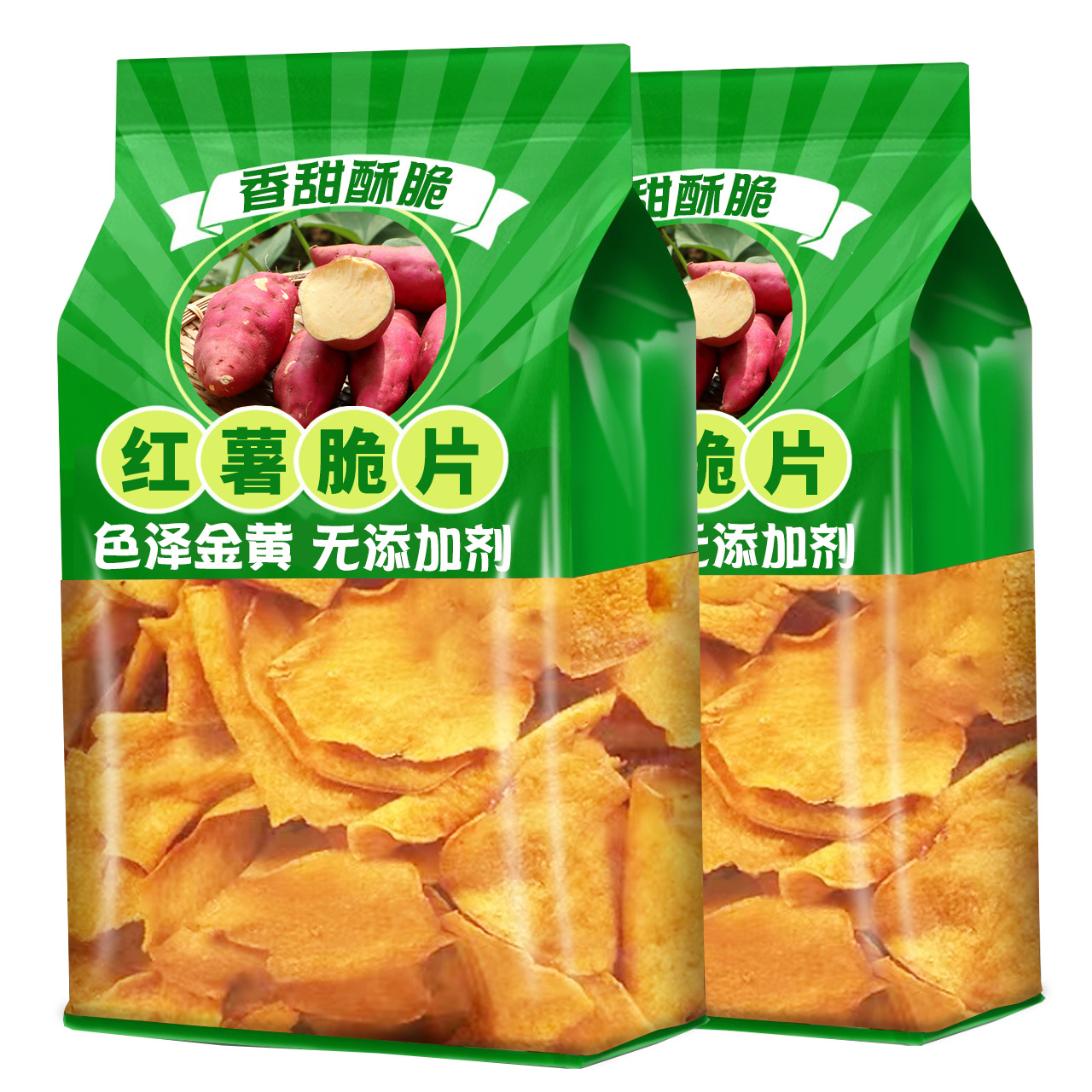 碳烤香脆地瓜片 农家传统工艺慢烘 焦香薄脆红薯干 无防腐剂零食