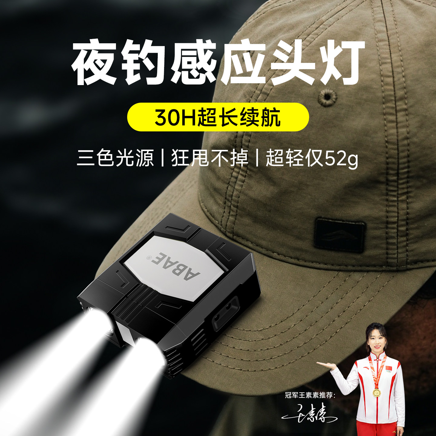 太好用了！帽夹感应超长续航头灯图片