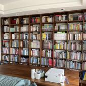 小懒木作 定制实木组合书架格子柜书墙原木落地大书橱去客厅化