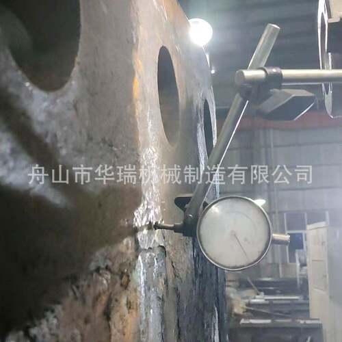 机械工厂精工修理大型万吨船襟翼舵舵叶舵杆铰制螺栓孔修复加工