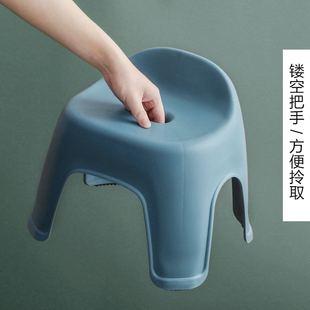 椅矮凳创意家用儿童小板凳加厚可爱方凳 塑料靠背凳子客厅懒人换鞋