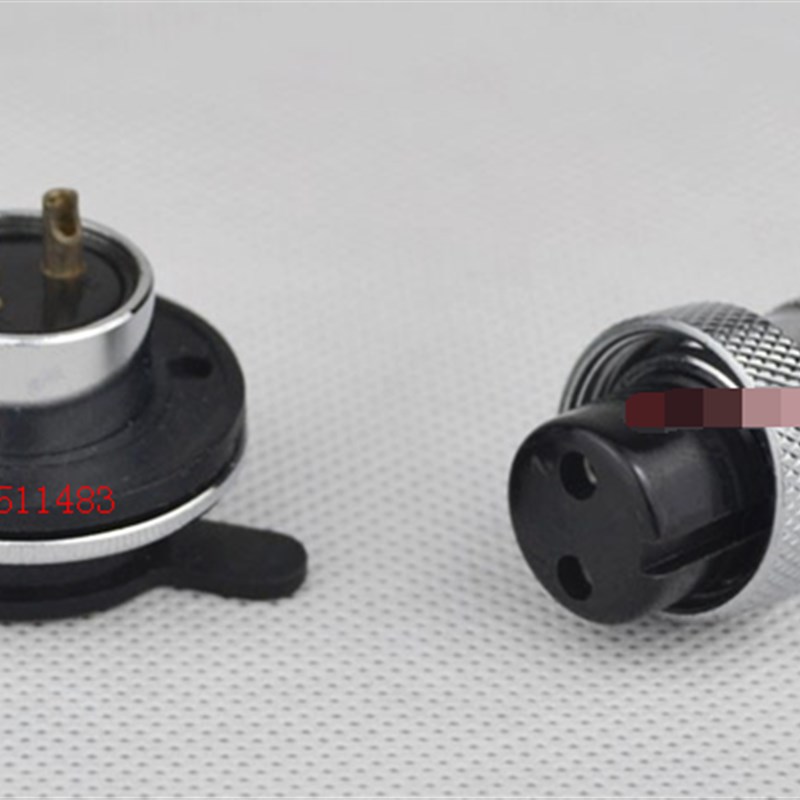 航空插头GX30-2/3/4/5/6带法兰盘 M30圆盘固定大电流电缆连接器