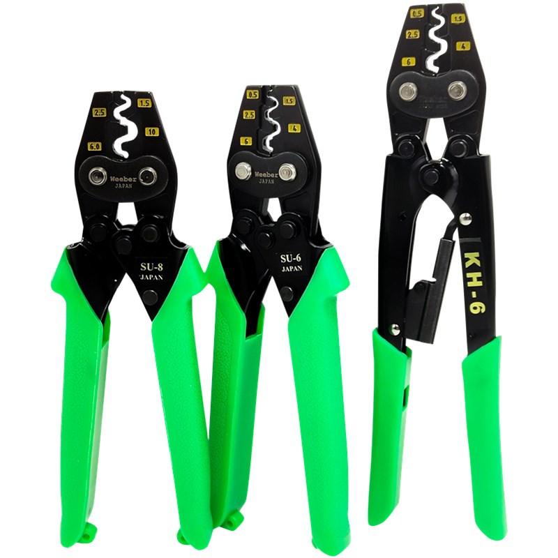 日本weeber威也进口裸端子冷压线钳棘轮 SU KH2 5 6 128 16 22 38