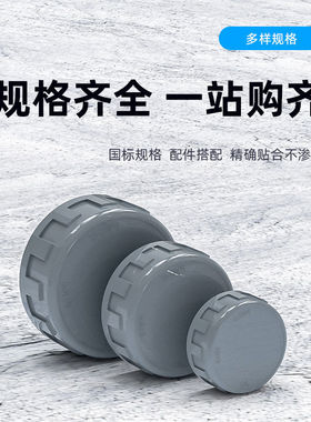 PVC内牙管堵内丝管帽内螺纹堵头丝口闷头丝牙堵帽闷盖白色蓝色