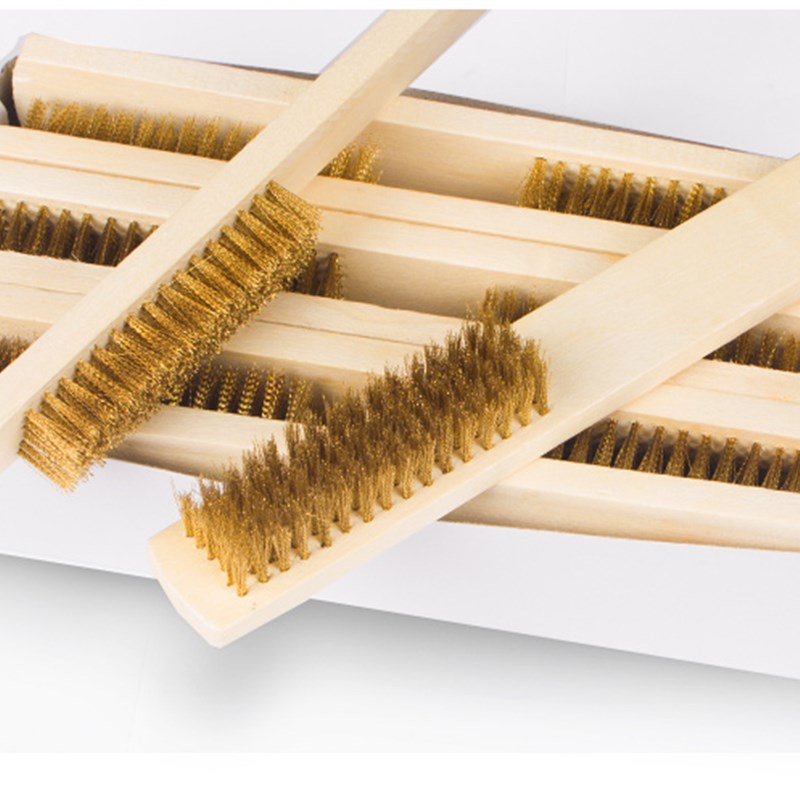 木柄文玩钢丝刷 金刚菩提清理铜丝刷子文玩清洁钢丝刷木柄钢铜刷