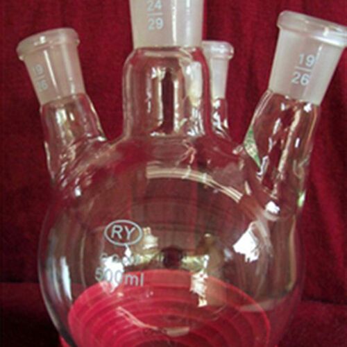四口烧瓶 2000ML 24*24*24*24#实验室化学器材用品四颈玻璃反应瓶