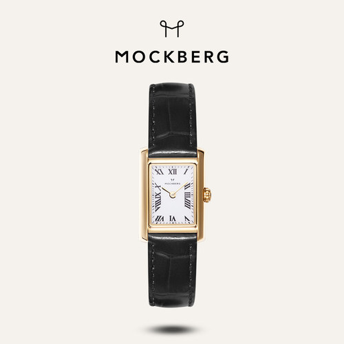 MOCKBERG小方表真皮女士手表