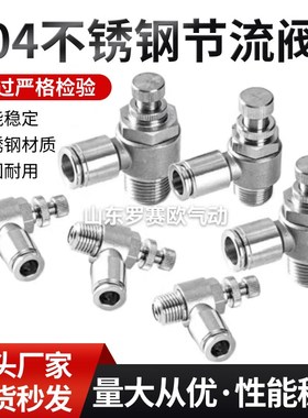 不锈钢节流阀SL801SL802SL1002不锈钢调速阀PA08PA10SA08