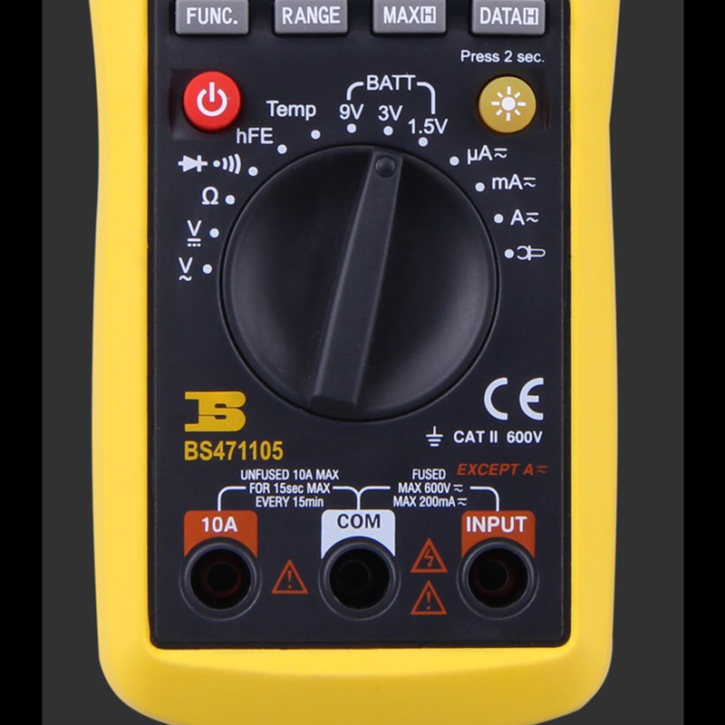 波斯工具数显背光防烧万用表数字表维修家用钳形表带表笔3位半