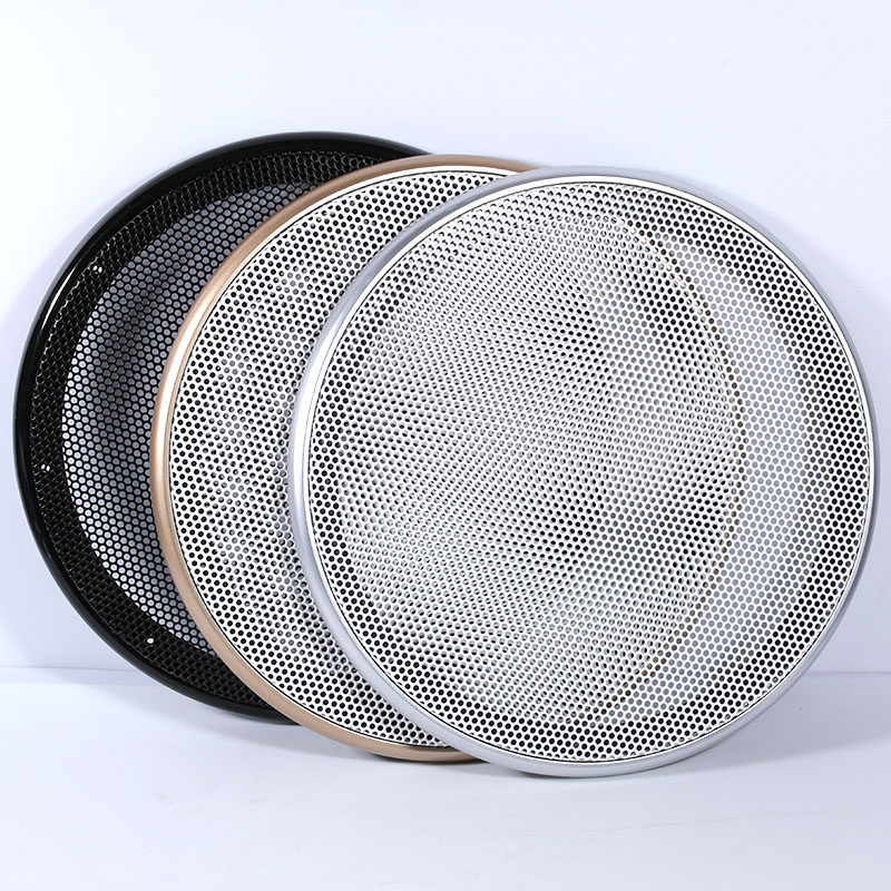 19#10寸金色喇叭面罩音箱保护罩汽车低音炮网罩DIY配件加厚装饰圈