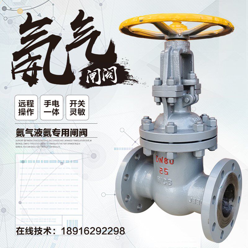 氨用闸阀DN100法兰氨气耐磨氨气管道液氨专用阀门开 关停止阀