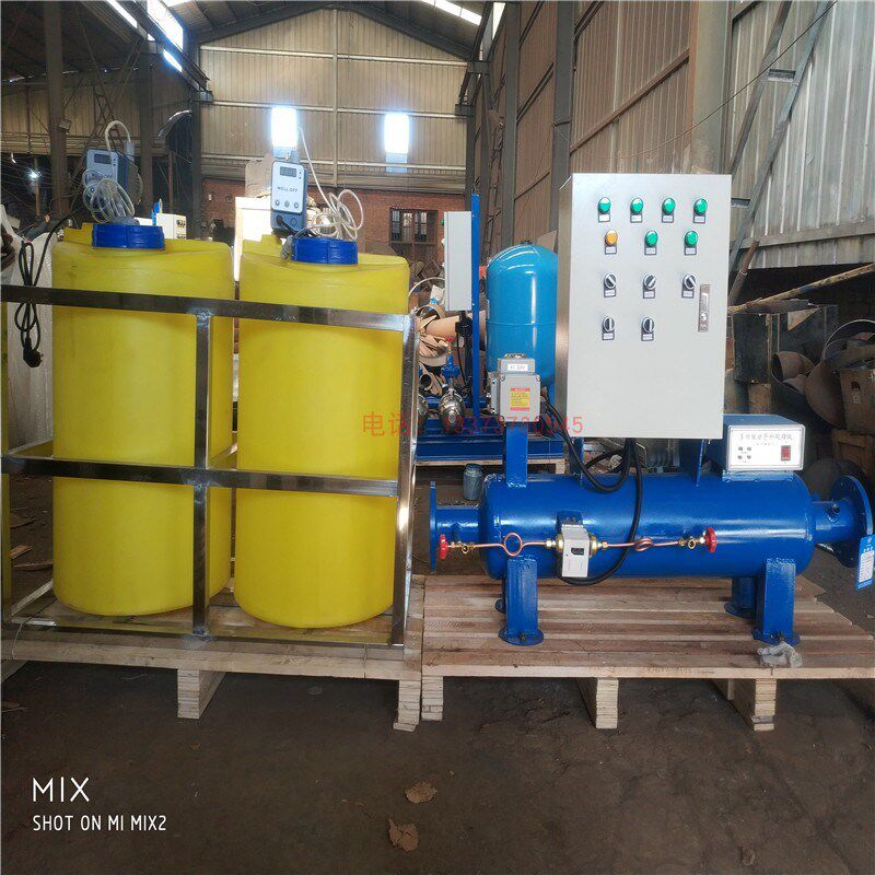 电离释放型动态水处理器旁流式型离子旁通除垢杀菌灭藻过滤机组