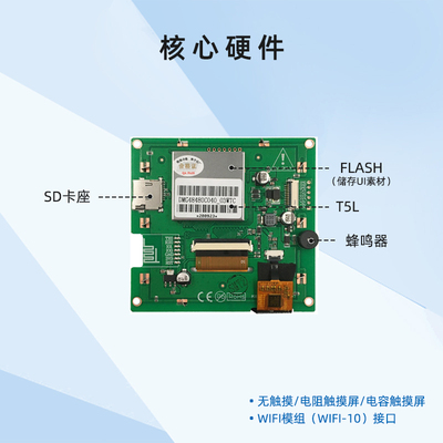 4寸迪文方形智能串口屏DMG48480C040_03W触控 IPS宽视角 WIFI可选
