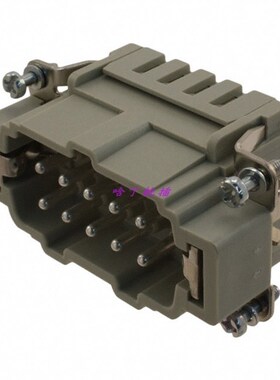 HARTING重载连接器  09330102616 弹片连接10针公芯 哈丁浩亭插头