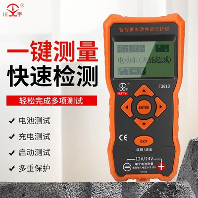 南京天宇汽车蓄电池测试仪器测电瓶好坏电动车充放电检测表12V24V