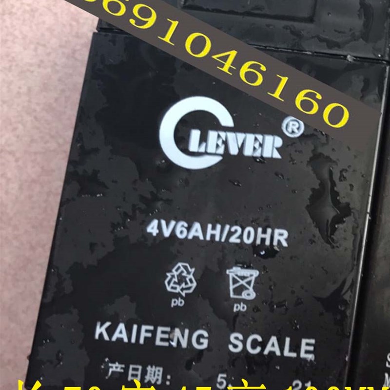 LEVER电池 4V6AH/20HR 电子秤 台秤 计价秤 蓝牙电子秤专用蓄电池